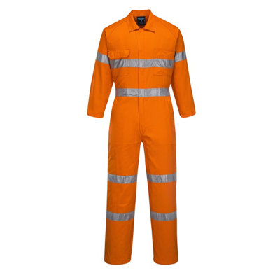 Yoko HiVis Polycotton Coverall / Mens Workwear (Pack of 2) DIY at B&Q