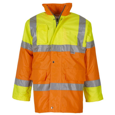 Yoko Mens Hi Vis Contrast Safety Jacket