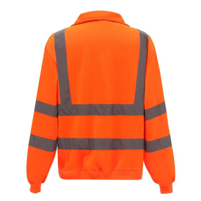 Yoko Mens Hi-Vis Quarter Zip Sweatshirt
