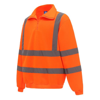 Yoko Mens Hi-Vis Quarter Zip Sweatshirt - 3