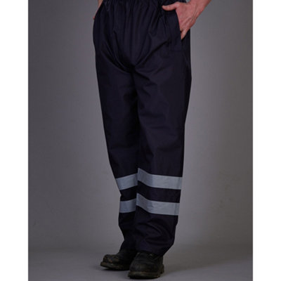 Yoko Mens Hi-Vis Waterproof Contractor Over Trousers - 3