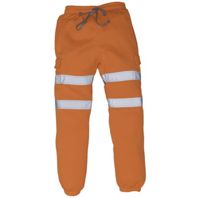 Yoko Mens Hi Visibility Reflective Work Jogging Bottoms