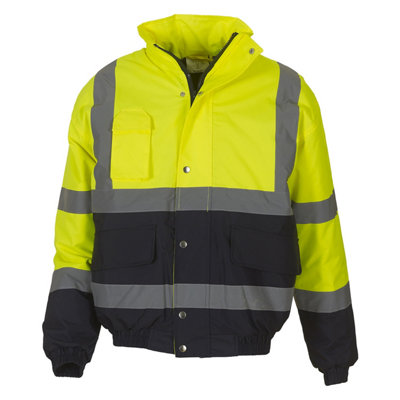 Yoko Unisex Adult Two Tone High-Vis Bomber Jacket