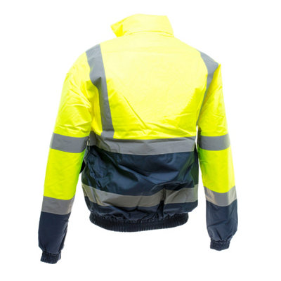 Yoko Unisex Adult Two Tone High-Vis Bomber Jacket