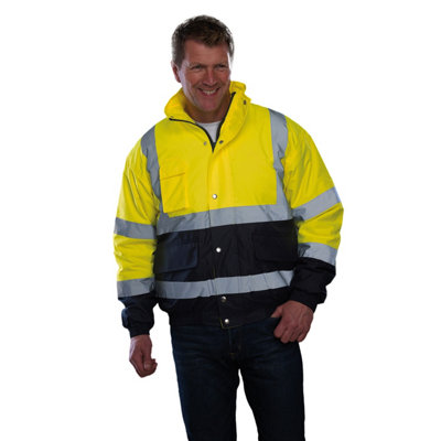 Yoko Unisex Adult Two Tone High-Vis Bomber Jacket - 3