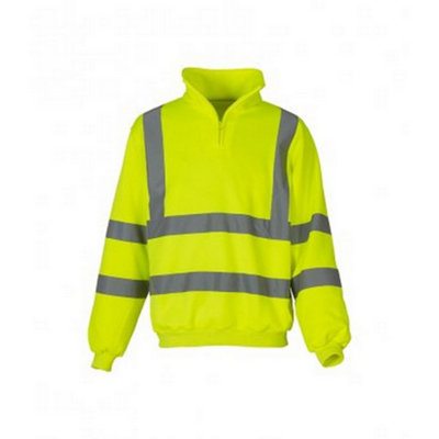 Yoko Unisex Zip Neck Hi-Vis Sweatshirt