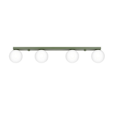Yoli steel/glass olive green 4 Lights minimalist Ceiling lamps