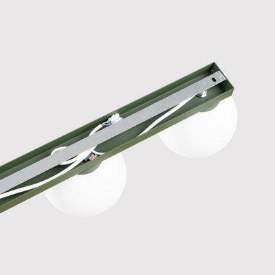 Yoli steel/glass olive green 4 Lights minimalist Ceiling lamps