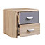 Yoop 2 Drawer Bedside Cabinet Sonoma Oak