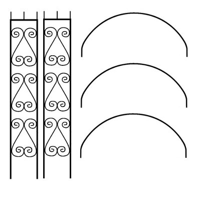 YORC Modern Metal Rose Arch Arbour 1524mm Wide x 2032mm High YRA60