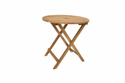 York 2 Seater Armless Chair Round Folding Bistro Set Timber L50 x W59 x H89 cm DIY at B Q
