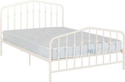 York 5ft Kingsize Metal Bed Frame in White Painted Finish