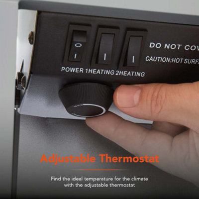 York Fireplace Suite Grey - 2 heat settings & adjustable thermostat - 5