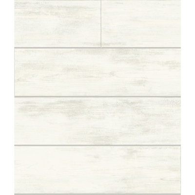 York Premium MH1560 Shiplap Wallpaper, White & Grey