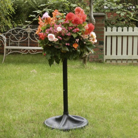 You Garden - Easy Fill Hanging Basket Pedestal Planter for Gardens and Patios