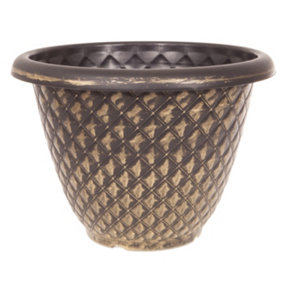 You Garden - Pair 13in (33cm) Gold Large Pinecone Planters