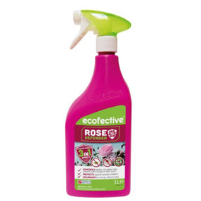 YouGarden Ecofective Rose Defender, Ready To Use Plant Spray Bottles, Pair of 1L Bottles, Protect from Bugs, Pests and Mildew, Pes