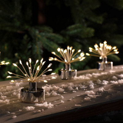 YouGarden Fire work Tea Lights, Pack Of 6, Warm White, Battery Operated ...