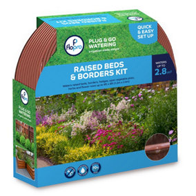 YouGarden Flopro Beds and Borders Watering Kit, Garden Watering and Irrigation Kit, Simple and Easy to Use