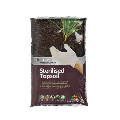 YouGarden Screened Topsoil 25L Bag, Screened Sandy Loam