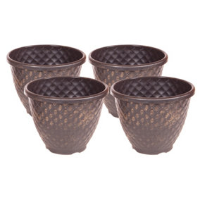 YouGarden - Set of 4  11' Pinecone Planters