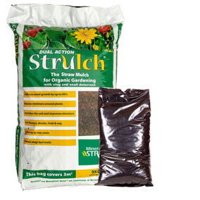 YouGarden - Strulch Mulch 9kg (100L) and 20L Premium Professional Compost - Special Value Pack - Organic solution to weed killer -