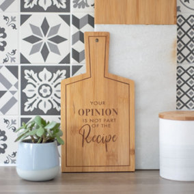 Your Opinion' Bamboo Serving Board (H26.5 cm)