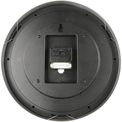 Youshiko Radio Controlled Wall Clock - Premium UK & Ireland Version. Silver Bold Classic Design