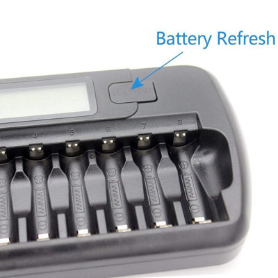Youshiko YC1600 Intelligent Battery Charger ( Official UK Version ) for 16 x AA / AAA batteries ( Including Car 12V Adapter ) - 4