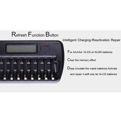 Youshiko YC800 Intelligent Battery Charger ( UK Version ) for 8 x AA / AAA NiMH batteries - 4