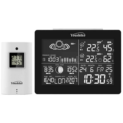 Youshiko YC9361 digital weather station with radio controlled clock