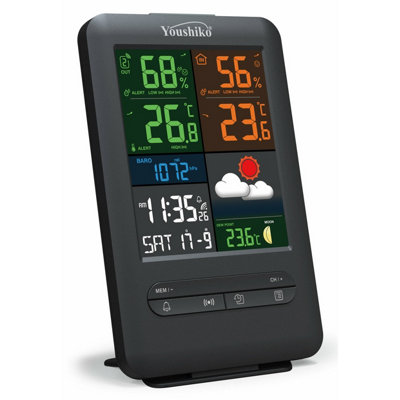 Youshiko YC9481 Wireless Weather Station , Radio Controlled Clock