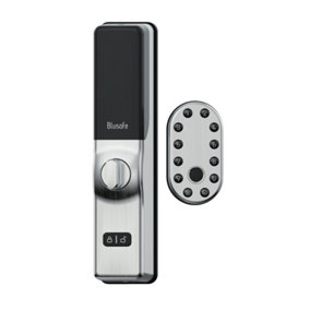 Yunity Brushed Nickel Smart Escutcheon Smart Door Lock To Suit Pull Bars, Auto Locks, Slam Shut Multi Points