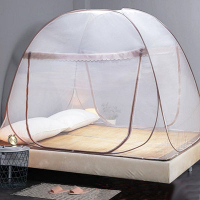 Yurt Mosquito Net Pop-Up Netting Tent Lace Cover with Single Door 100 x ...