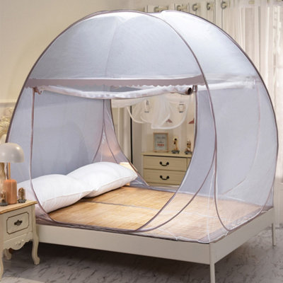 Yurt Mosquito Net Pop-Up Netting Tent Lace Cover with Single Door 100 x ...