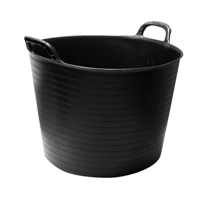 Yuzet Flexi Bucket 25 litre Tub 5 gallon Black Builders Garden Horse Feed
