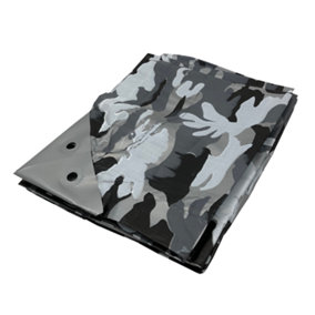 Yuzet Winter Camouflage XT Heavy Duty Tarpaulin Waterproof Sheet Cover 1.2m x 1.8m