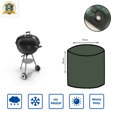 Yuzet XT Kettle Round BBQ Grill cover Heavy Duty Outdoor Protection 71cm x 76cm