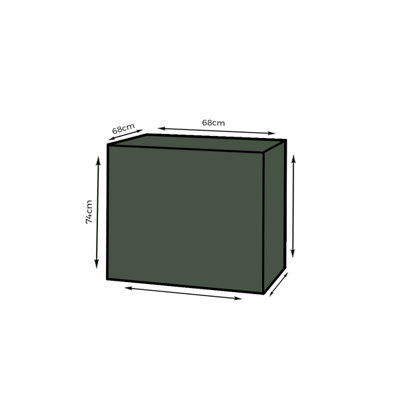 Yuzet XT Square  Trolley BBQ Grill Cover Heavy Duty Outdoor Protection 68cm x 68cm x 74cm - 3