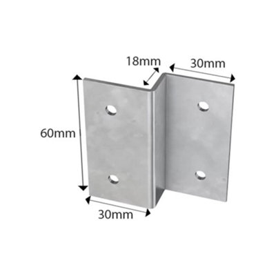 Z Clips for Wooden Gates Fence Post Security Bracket - Pack of 4