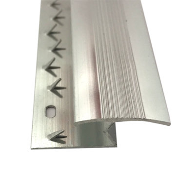 Z Edge Trim Silver 3ft / 0.9metres Strip Carpet To Laminate / Wood / LVT Flooring Threshold Bar