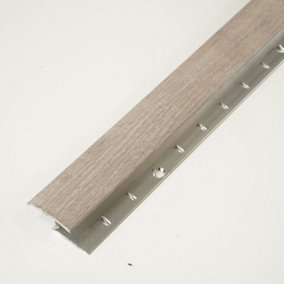 Z Section Floor Trim For Laminate To Carpet Light Grey Oak 0.9m