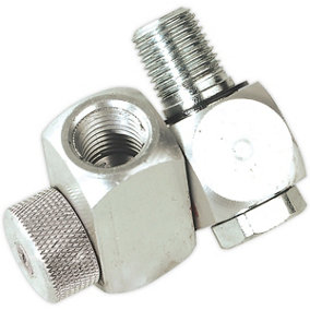 Z-Swivel Air Hose Connector with Regulator - 1/4" BSP Connection - Air Valve