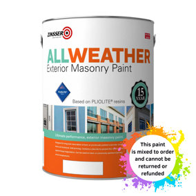 Z-Zinsser All Weather Masonry Paint Mixed Colour Ral 1001 5L