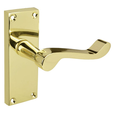Z06 Brass Victorian Scroll Internal Door Handles