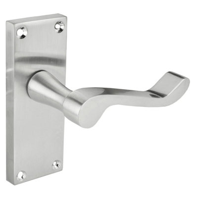 Z06 Silver Victorian Scroll Internal Door Handles, Latch, 120 x 42mm - Handlestore