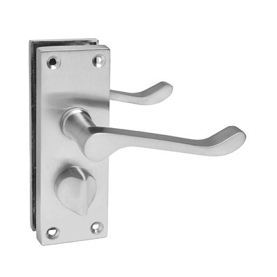 Z206 Silver Victorian Scroll Privacy Internal Door Handles, 120 x 42mm - Handlestore
