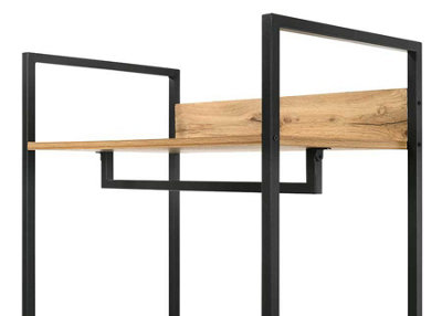 Zahra Bedroom Double Open Wardrobe 4 Shelves Furniture Storage