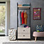 Zahra Bedroom Open Wardrobe 2 Drawers Ash Oak Furniture Storage Cupboard