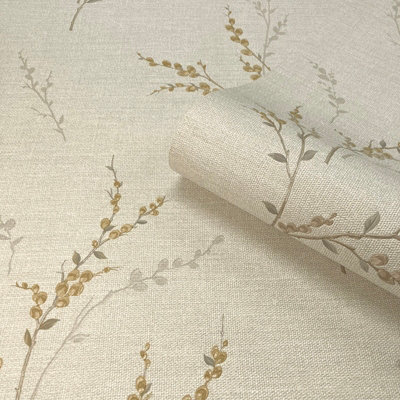 Zambaiti Parati Carmella Floral Trail Cream Wallpaper